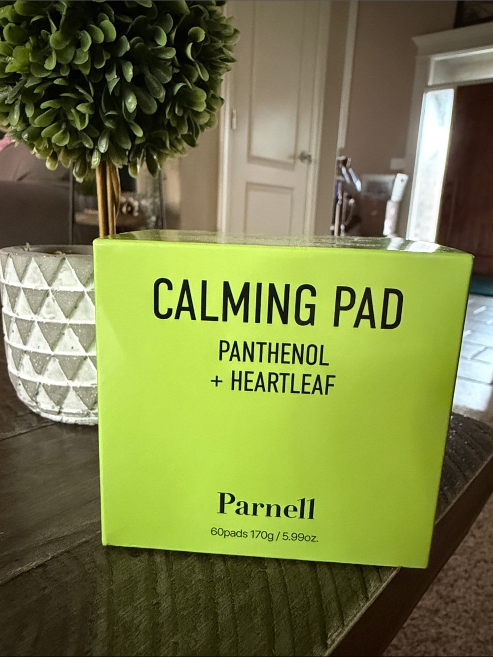 Parnell Panthenol Heartleaf Calming 60 Pads, Hydration pads for face, Korean ski